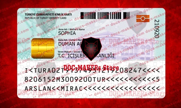 Turkey ID Card – V1 – PSD Template